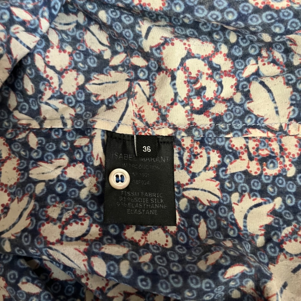 Isabel marant short sleeve floral blouse in Silk - Picture 4 of 4